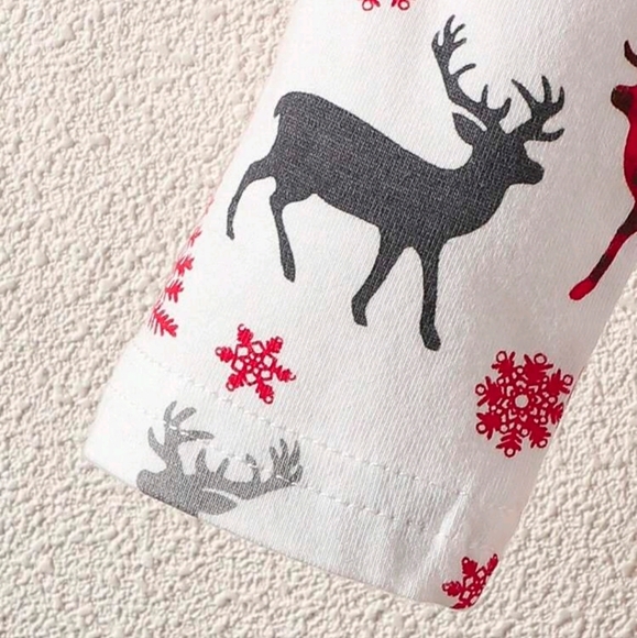 SHEIN Baby Girl Christmas Print Ruffle Trim Matching Bodysuit w/ Headband NWOT - Picture 5 of 8